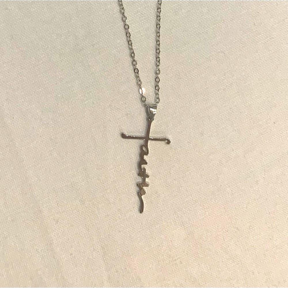 Silver Faith Cross Necklace - Women’s NWOT